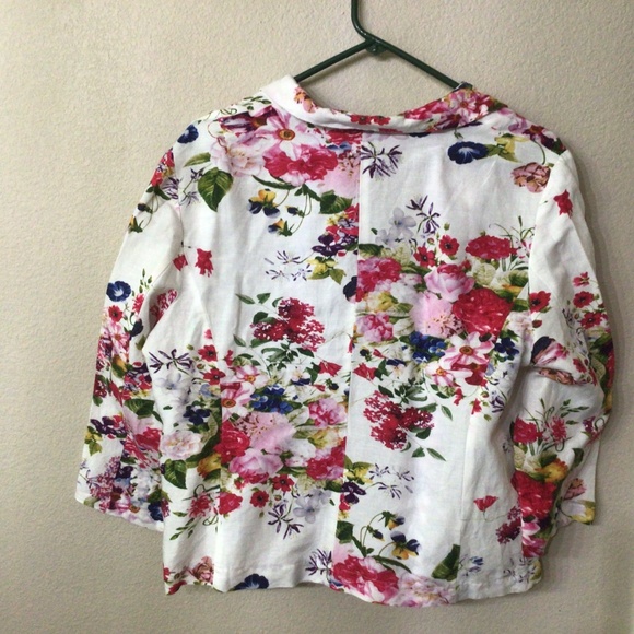 New direction lightweight 55% linen Blazer size petite extra large. - Picture 2 of 5